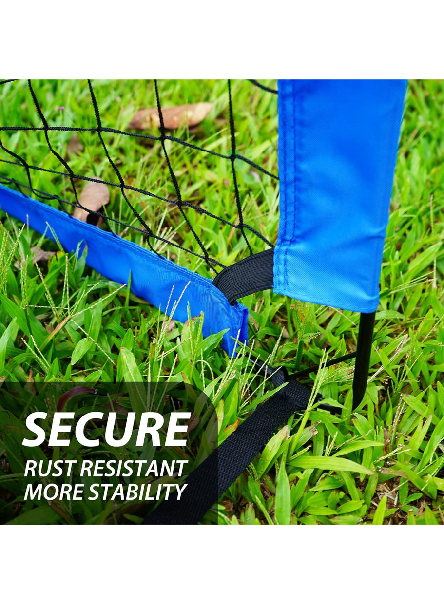 2-Pack Portable Soccer Goals with Carry Bag, Suitable for Backyard, Indoor and Outdoor Use, for Toddlers, Youth and Adults - Blue