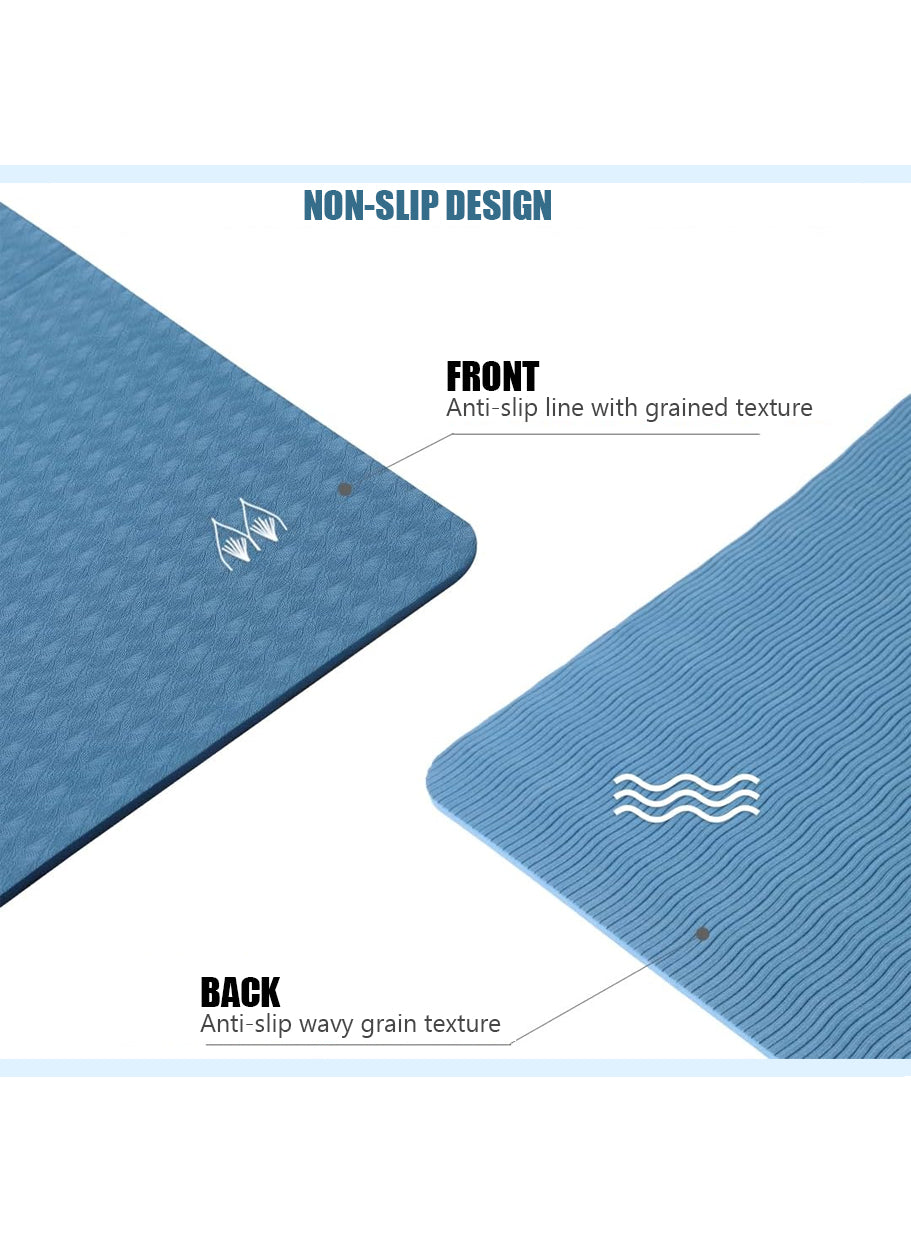 Portable Yoga Mat | High-density Foam Foldable Yoga Mat | Non-slip Yoga Mat | Eco-friendly TPE Material | Suitable for Yoga, Pilates, and Fitness during Travel