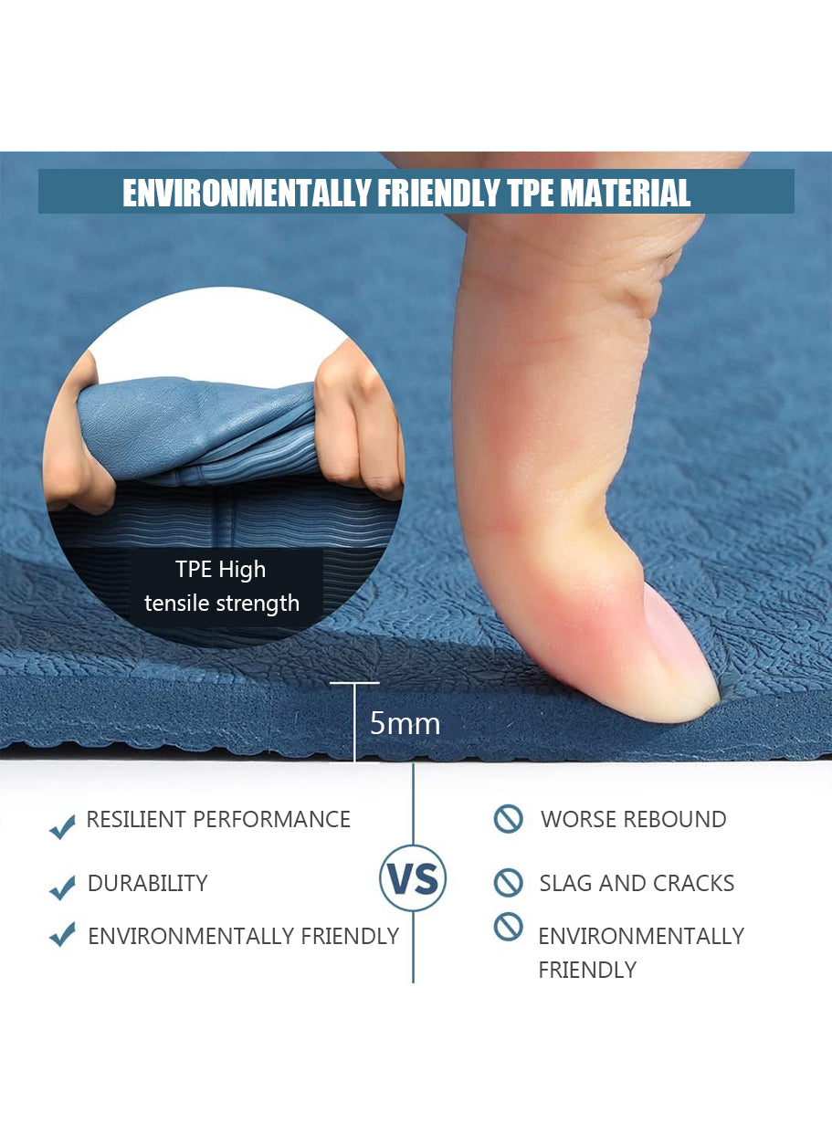 Portable Yoga Mat | High-density Foam Foldable Yoga Mat | Non-slip Yoga Mat | Eco-friendly TPE Material | Suitable for Yoga, Pilates, and Fitness during Travel