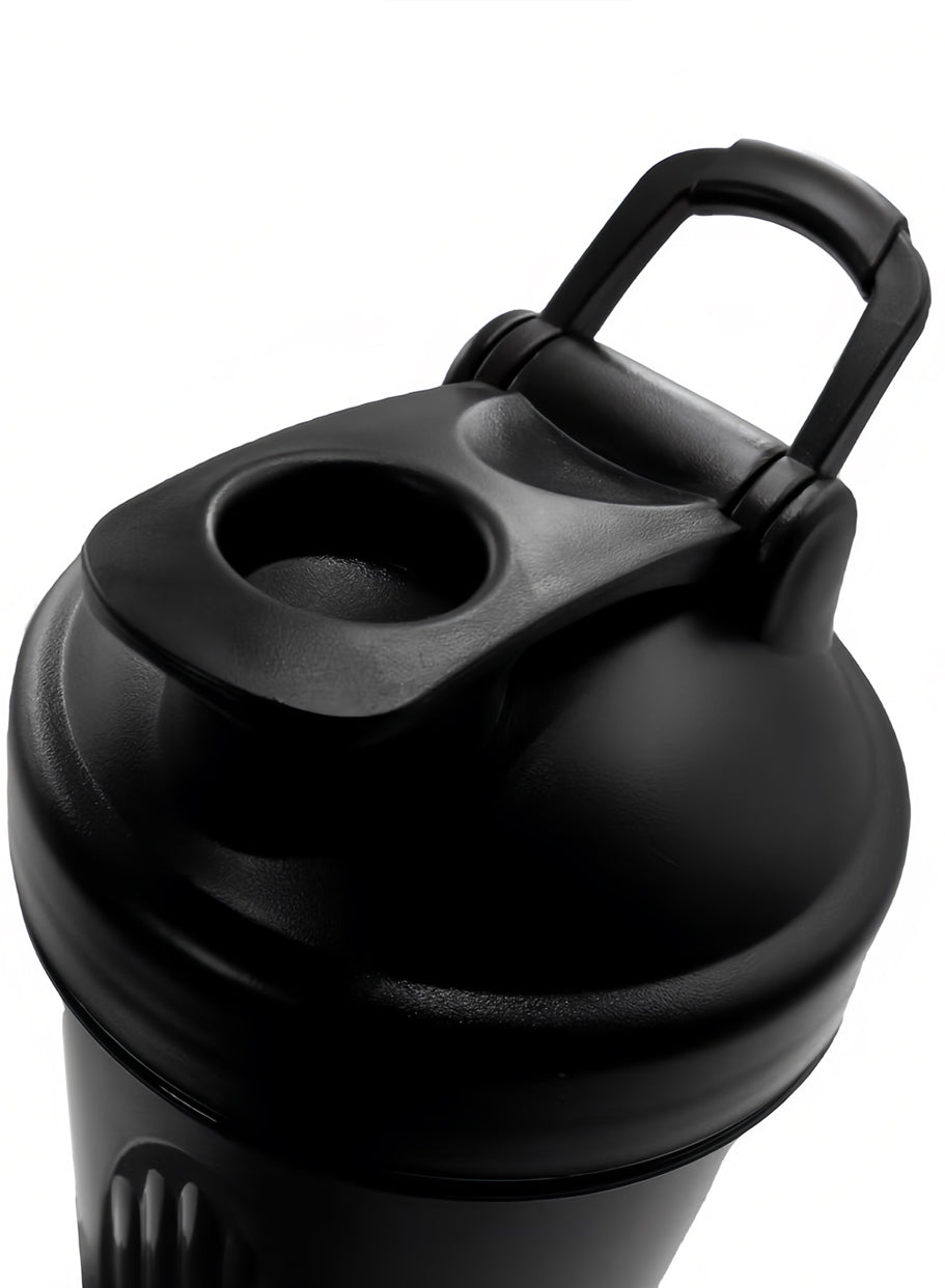Protein powder shaker cup, leak-proof mixing cup, with a metal mixing ball, 600 ml, suitable for pre-workout drinks and nutritional supplements.