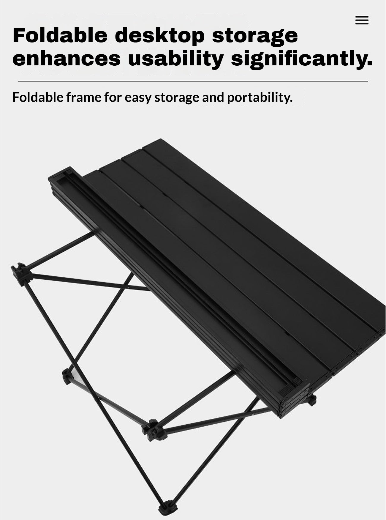 Outdoor camping table | Folding picnic table | Storable | Foldable outdoor table | 55*41*40CM