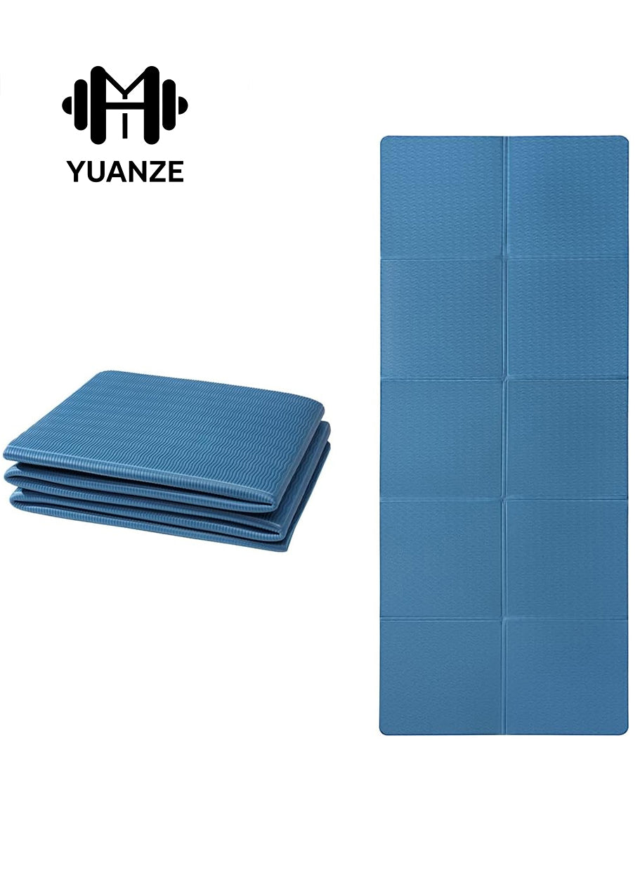 Portable Yoga Mat | High-density Foam Foldable Yoga Mat | Non-slip Yoga Mat | Eco-friendly TPE Material | Suitable for Yoga, Pilates, and Fitness during Travel