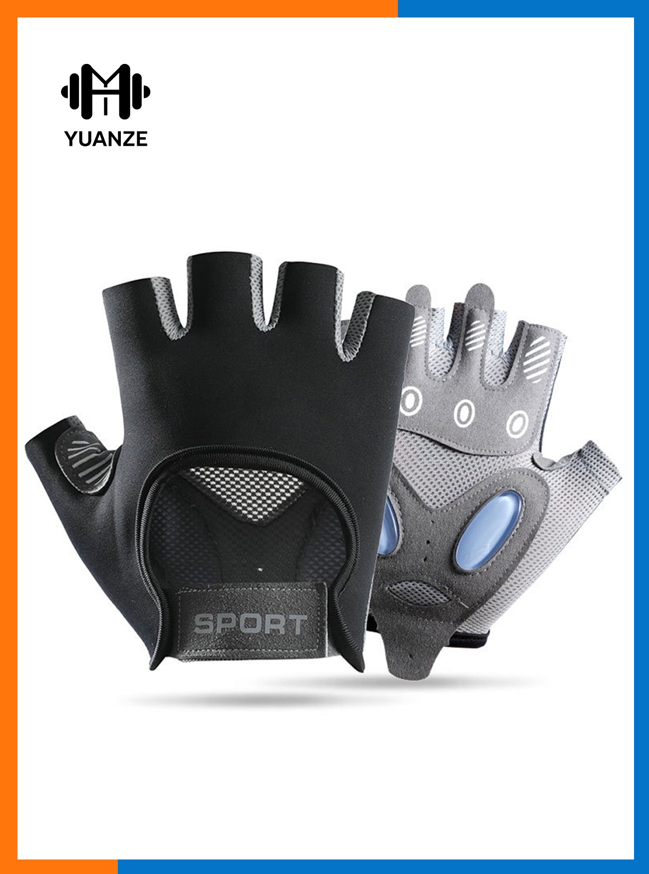 Fitness gloves, non-slip and wear-resistant, comfortable and breathable, suitable for sports, cycling, and weightlifting, black